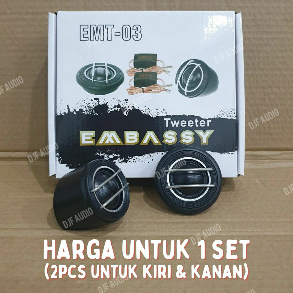 Twitter Embassy EMT03 - 1 Set (2pcs)- Plus Crossover - EMT - 03 - Twitter Trebble Audio Mobil - Twit