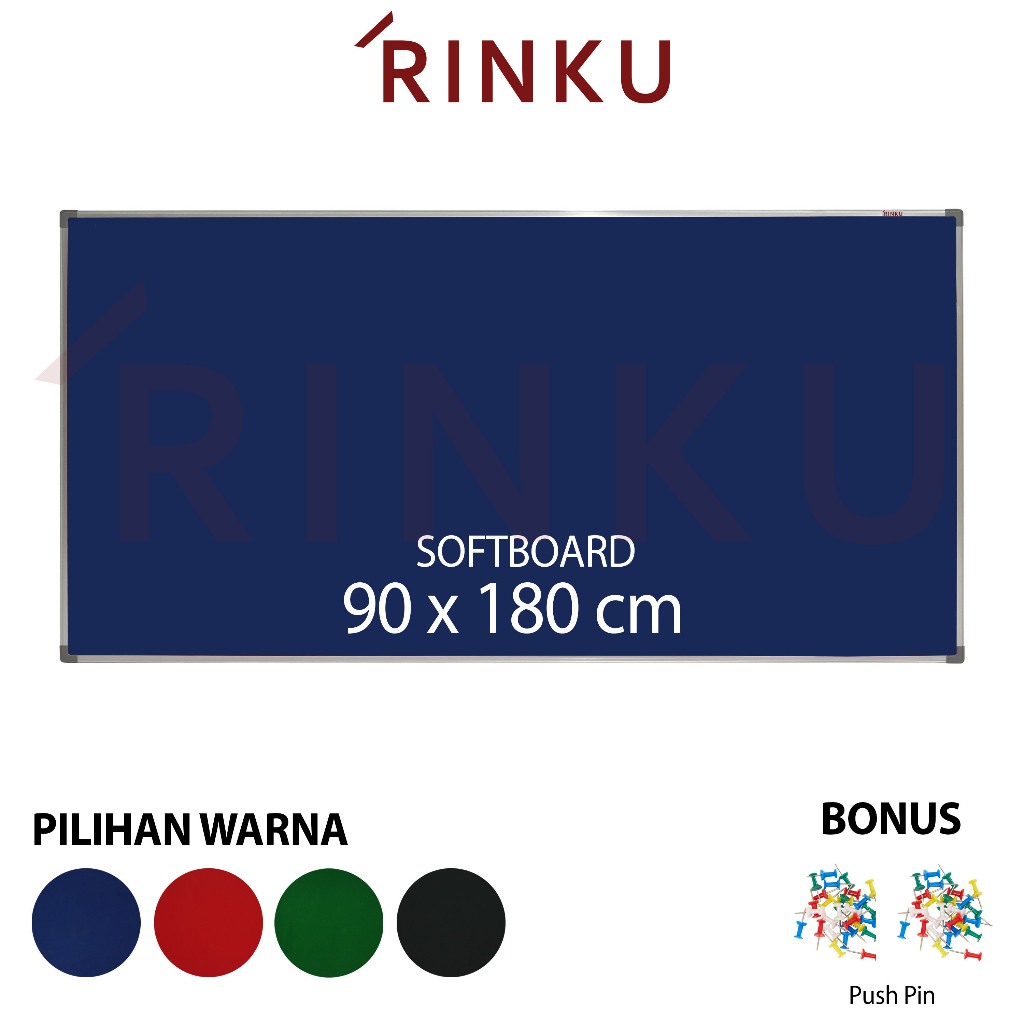

Softboard Pin Board Cork Board Gantung Bludru Rinku 90x180 cm