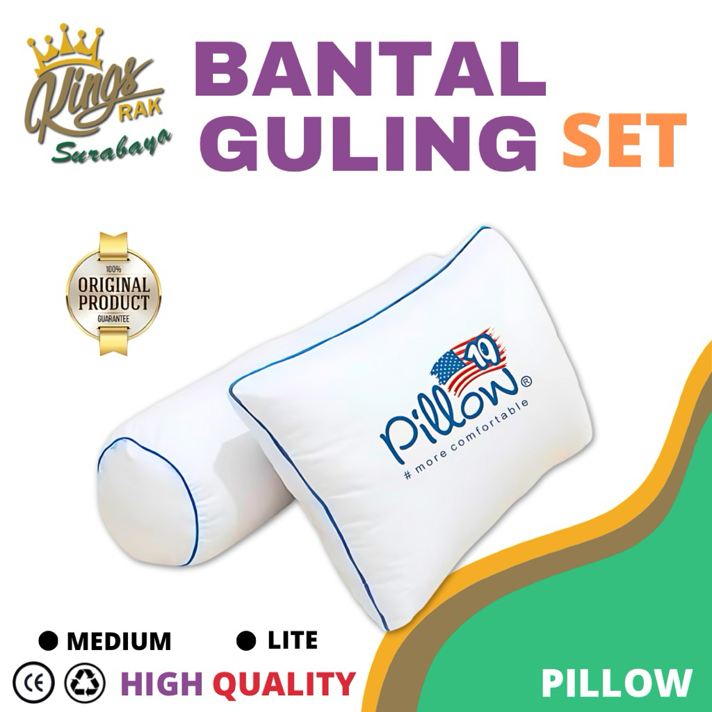Bantal Guling Tidur Hotel 109 Pillow Medium 100% SILICON 1 Set Bantal Tidur Lite Hollow Silicon Empu