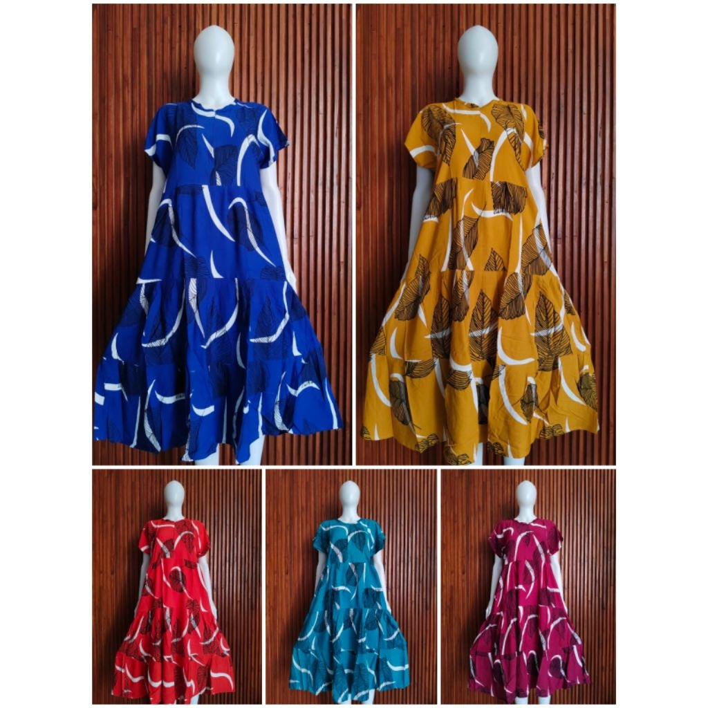 Daster Batik Susun#007 Daster Busui Rampel Kekinian Printing Rayon Premium Adem Tebal