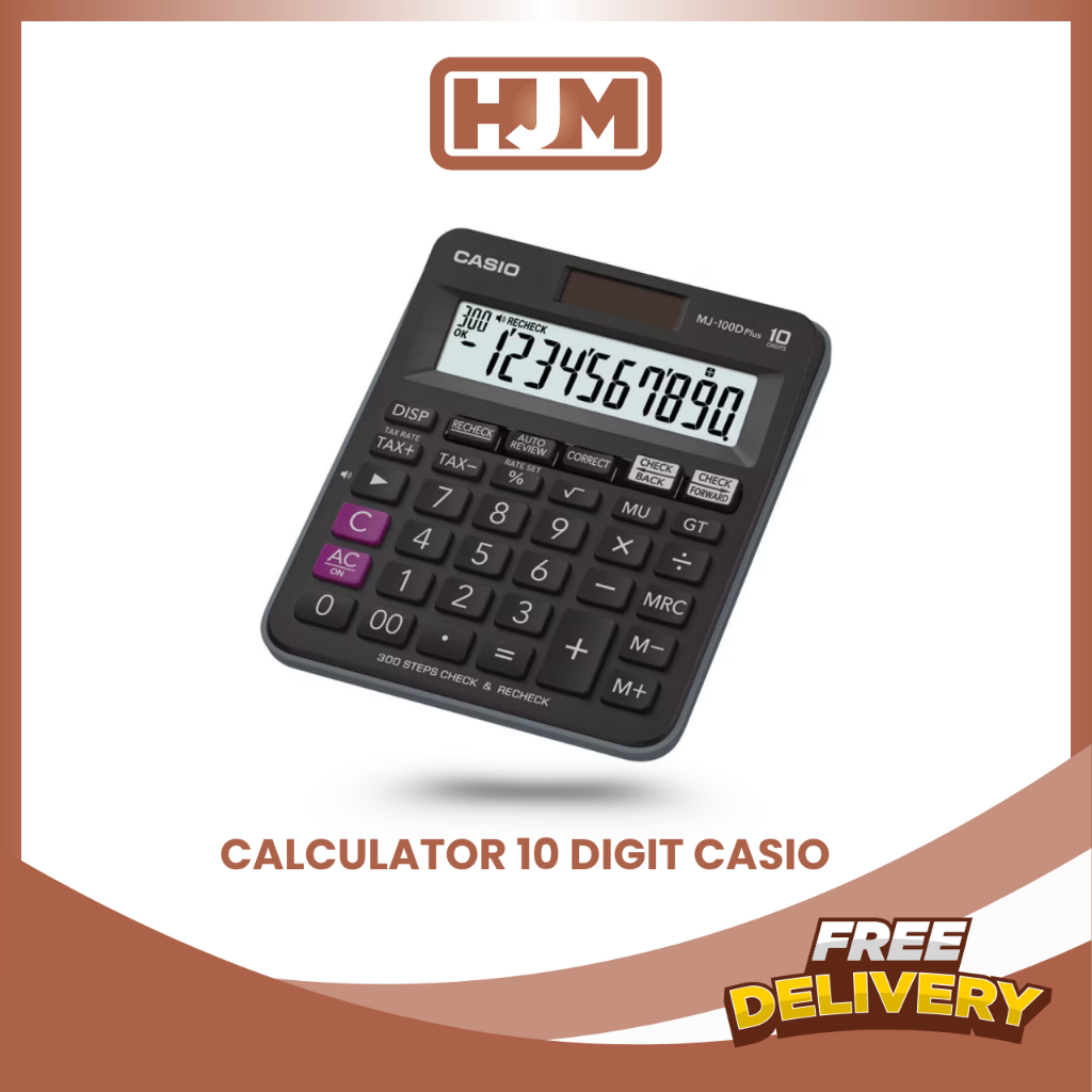 

KALKULATOR 10 DIGIT CHECK & CORRECT CASIO / MJ 100 D Plus