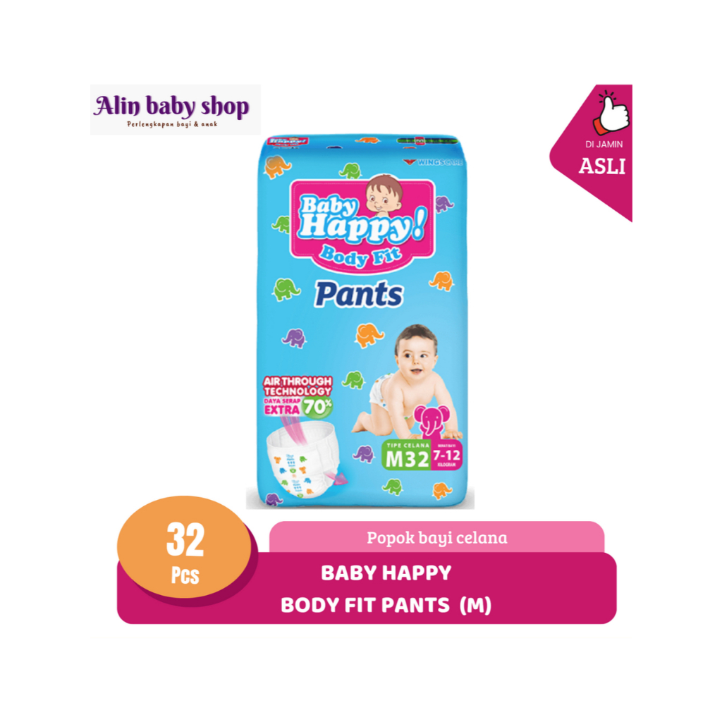BABY HAPPY PANTS M-32 POPOK CELANA