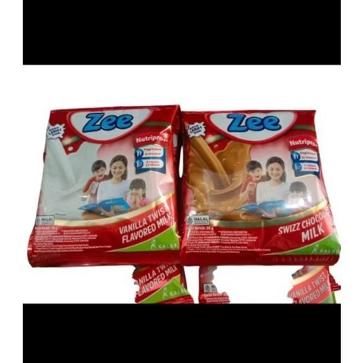 

Susu zee nutripo tinggu kalsium 38gVarianVanilla twist flavored milk Swizz chocolate milk Kemasan 1 renteng Isi 10 bungkus