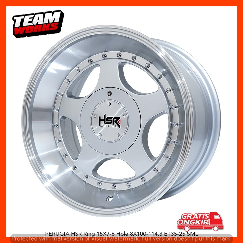 VELG MOBIL RACING RING 15 MODEL CELONG PCD 4X100/4X114,3 JAZZ YARIS AVANZA VELEK R15 HSR PERUGIA
