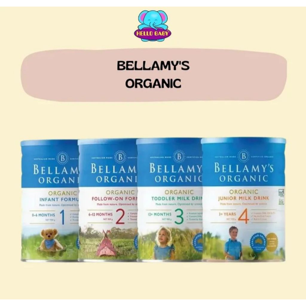 Bellamys Organic Step 1,2,3 & 4 Susu Formula 900gr
