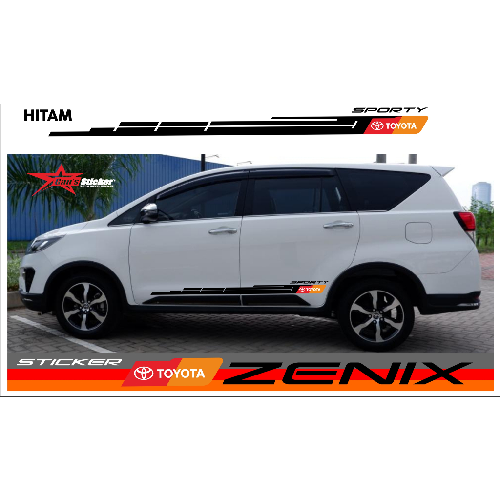 Sticker Pintu Toyota Kijang Innova Zenix Aksesoris Mobil Innova Zenix