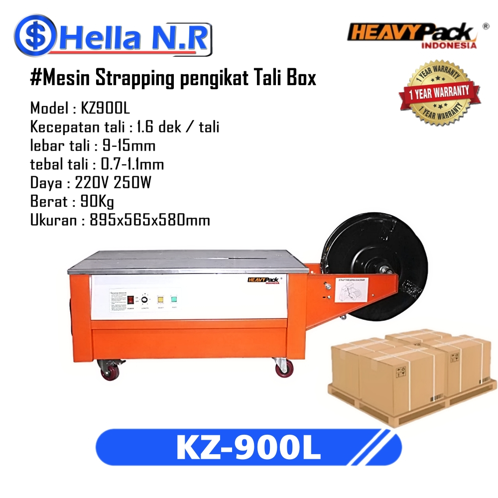 Mesin Strapping Pengikat Tali Box Kardus HEAVYPACK KZ-900L