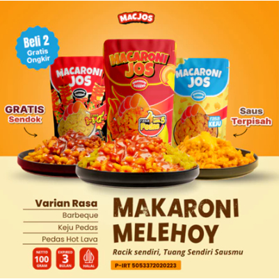 

mall inline badgeMACJOS Makaroni Melehoy - Isi 100gr Cemilan Makaroni