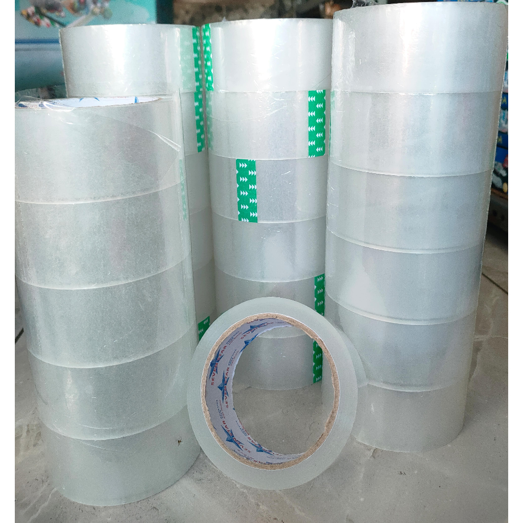 

ISOLASI LAKBAN PEREKAT SEVEN STAR SEVENSTAR PUTIH BENING 45 x 80 yard