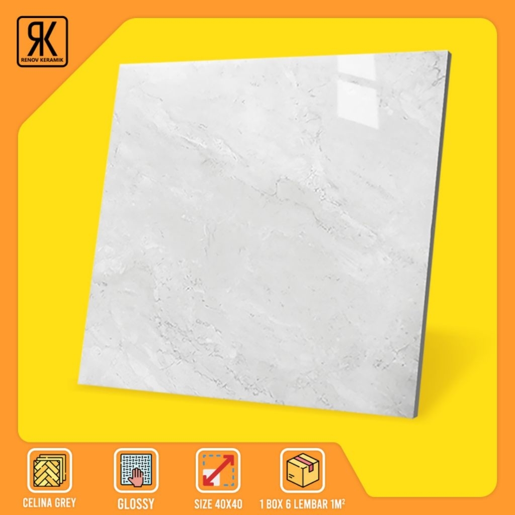 KERAMIK LANTAI GLOSSY CELINA(MILAN) 40x40