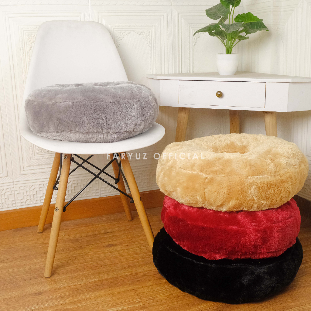 Bantal Duduk Donat Bulat Bulu Alas Donut / Bantal Donat Tulang Ekor