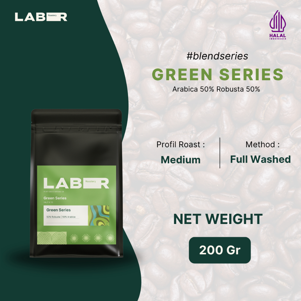

LABR Green Series Kopi Espresso Blend 50% Arabica 50% Robusta 200g