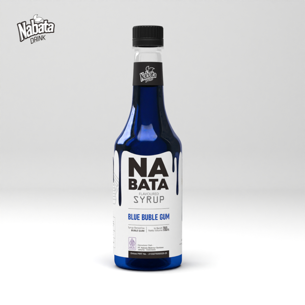 

Syrup Bubblegum Blue Premium 760ml Sirup Permen Karet Biru Nabata Manis Creamy