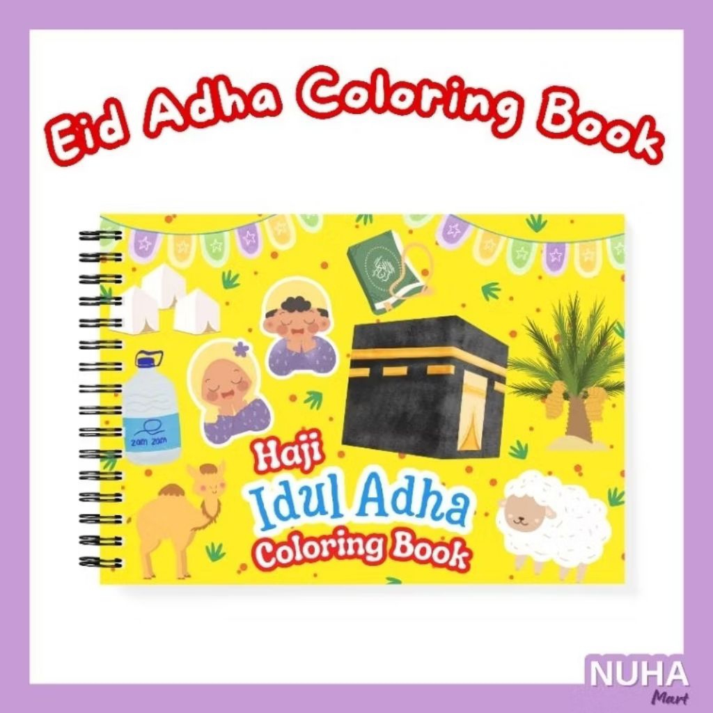 Haji & Eid Adha Colouring Book Buku Gambar tema idul adha souvenir lebaran haji hampers acara oleh o