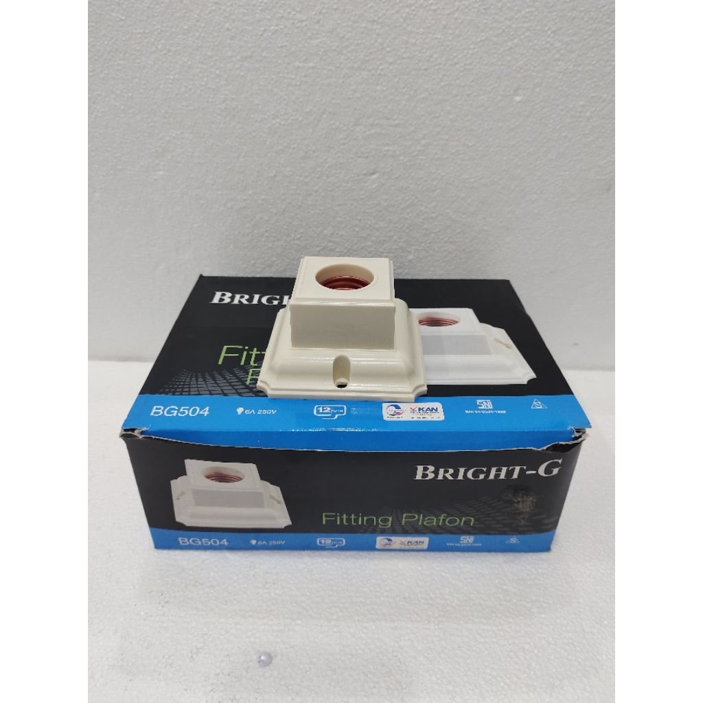 BRIGHT-G 504 FITTING PLAFON SEGI 4 WARNA CREAM