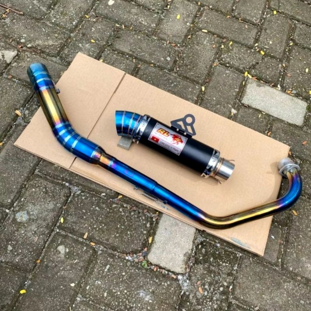 Exsoz RED LEO racing exhaust open spec 51mm for lc135 y15zr y15 r15v2 r15v3 Raider 150carb fi belang