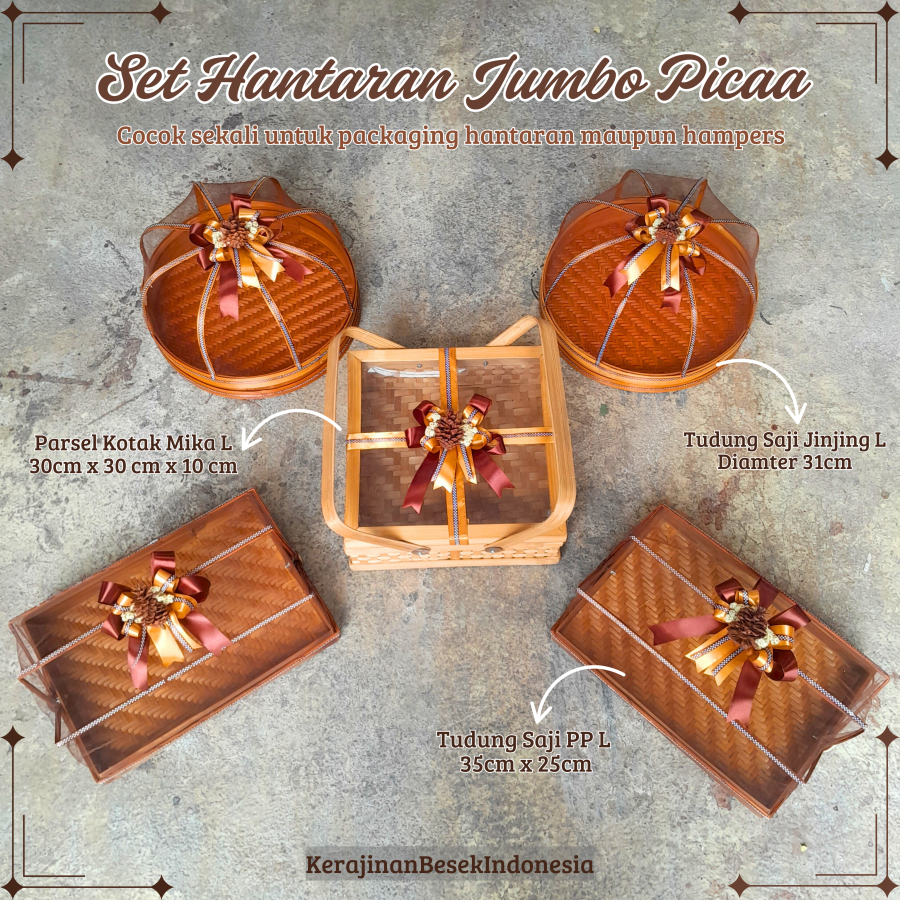 

SET HANTARAN JUMBO PICAA BONUS PITA BOX HAMPERS PARSEL BAMBU seserahan pernikahan rustic parsel unik