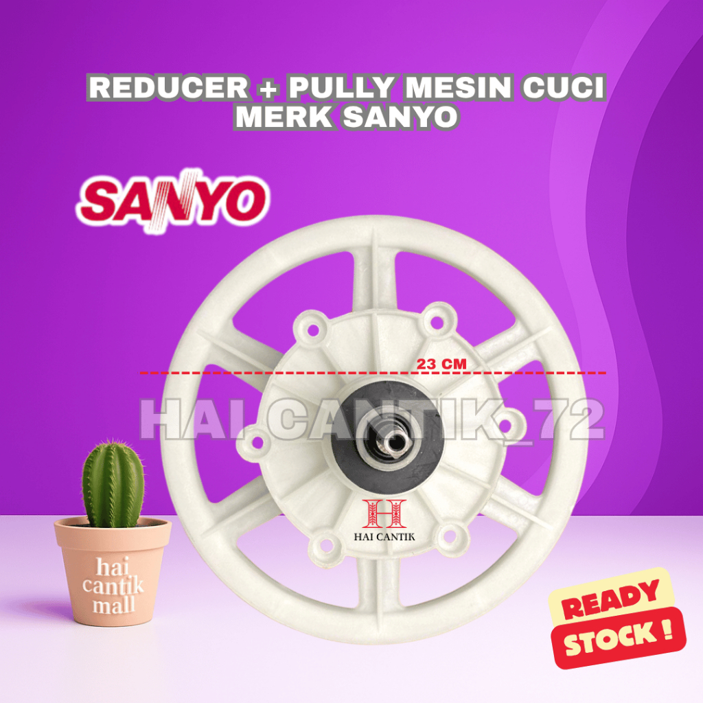 SET REDUCER / GEARBOX KECIL & PULLY MESIN CUCI SANYO AQUA / PAKET SPAREPART LENGKAP UNTUK MESIN CUCU