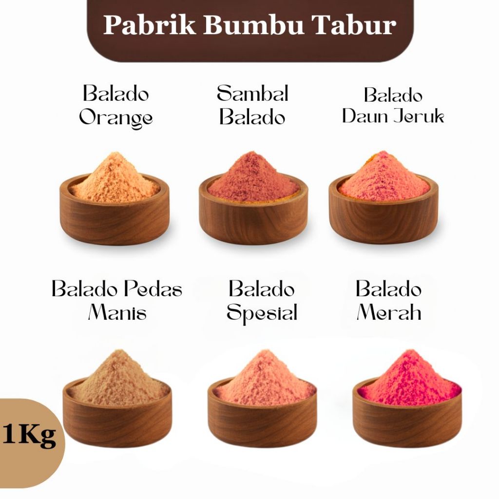 

Bumbu Tabur Aneka Rasa Balado 1Kg – Pedas Gurih untuk Snack, Kentang Goreng, Popcorn & Camilan UMKM
