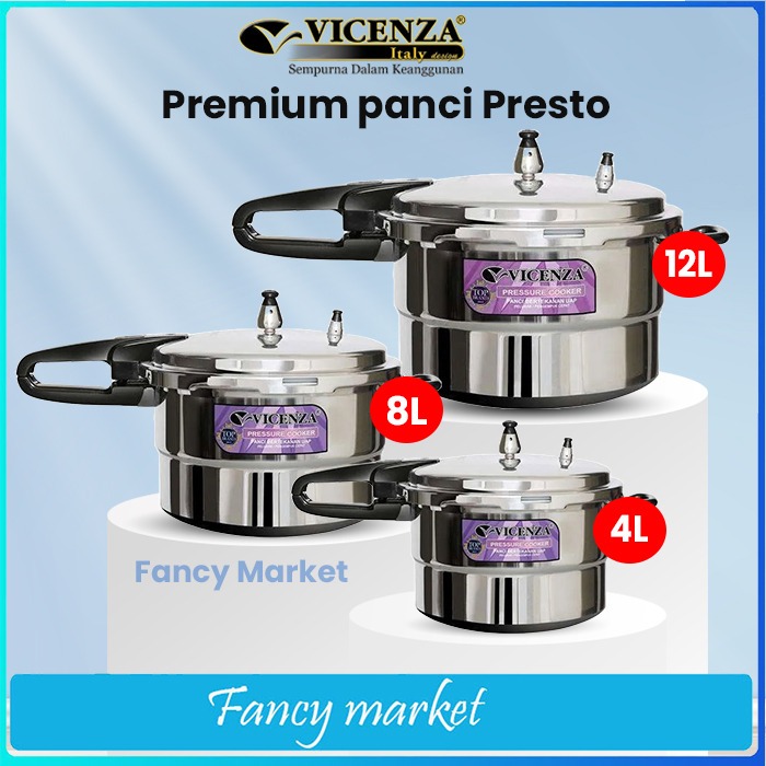 PANCI PRESTO VICENZA Kapasitas 8 liter Hingga 12 Liter - ORIGINAL VICENZA