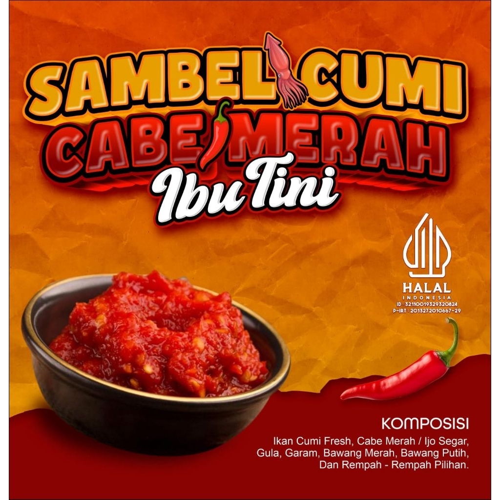 

Sambel Cumi Cabe Merah dan Cabe Ijo 120gr