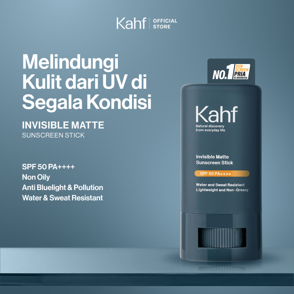 Kahf Sunscreen Stick Invisible Matte (30ml) SPF 50 PA++++ Water and Sweat Resistant for Sensitive an