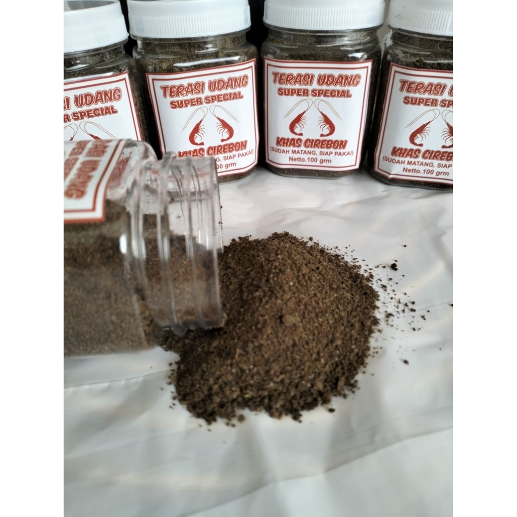 

Terasi Udang Super Special terasi sanggrai kemasan toples netto.100grm. free packing bubelwrap