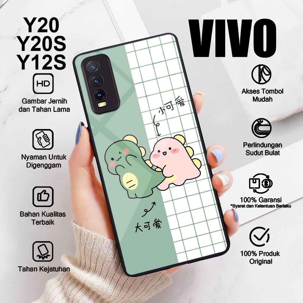 Case VIVO Y20 Y20S Y12S Y20SG Chicocase DINO CUTE Case Hp Glossy Casing Hardcase Softcase Bisa cod
