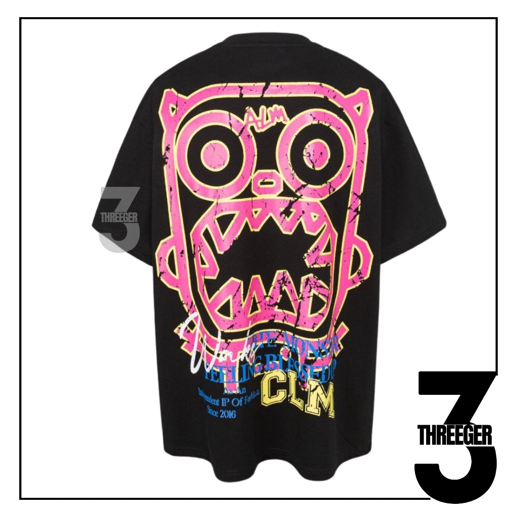 Calmmind Collage Monster Tee Black Original / Calmmind Original