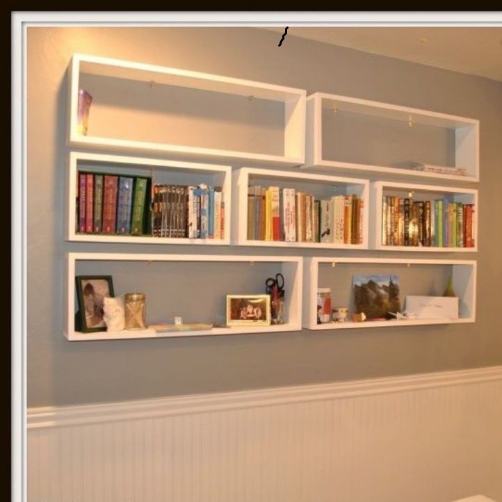 Rak Dinding Persegi Panjang Penyimpanan Buku Album Foto Pajangan Rak Serbaguna