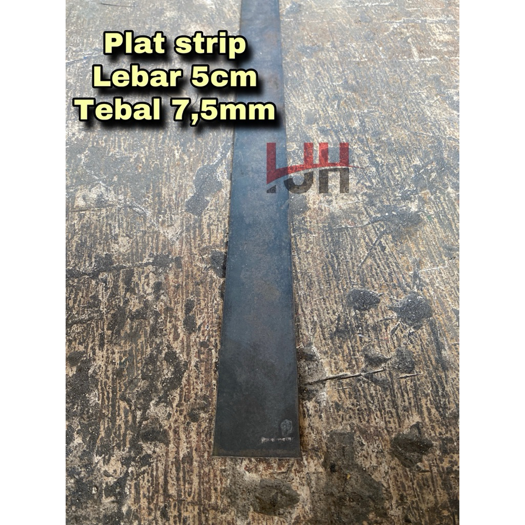 Plat strip besi 5cm tebal 7,5mm plat besi. panjang mulai dari 50cm