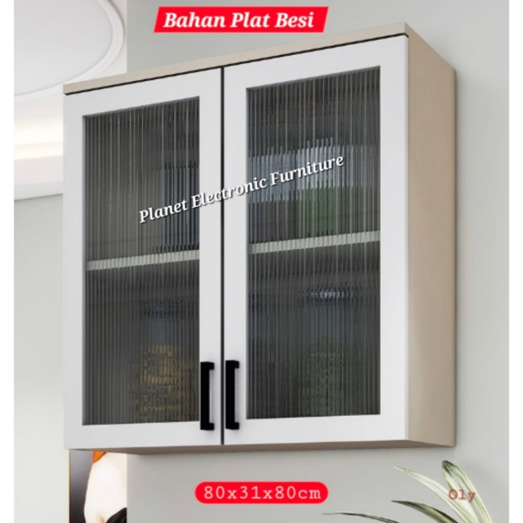 Lemari Sayur Gantung Plat Besi Olymsteel  Lemari Dapur  Lemari Serbaguna  Kitchen Set  Lemari Besi