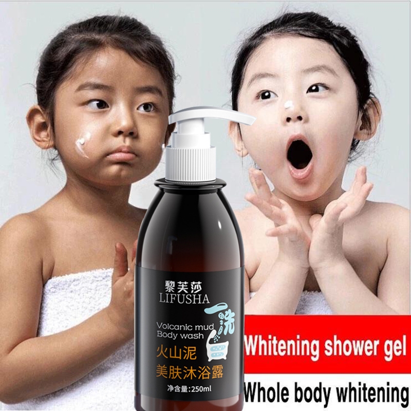sabun lumpur gunung berapi mud body wash shower gel Deep Sea Mud Whitening body long-term for men an