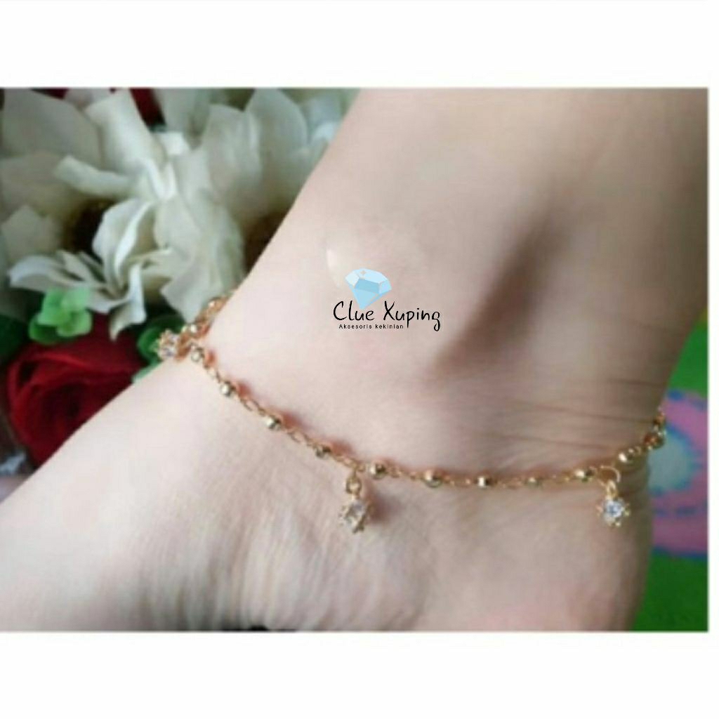 Gelang Kaki Xuping Bola Permata CX10082000