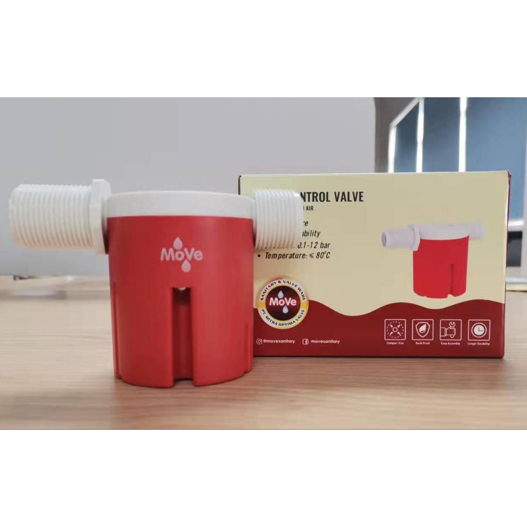 MOVE Pelampung Kran Air/Bak Mandi Otomatis 1/2 inch Sensor Keran Tandon Air Pelampung Toren