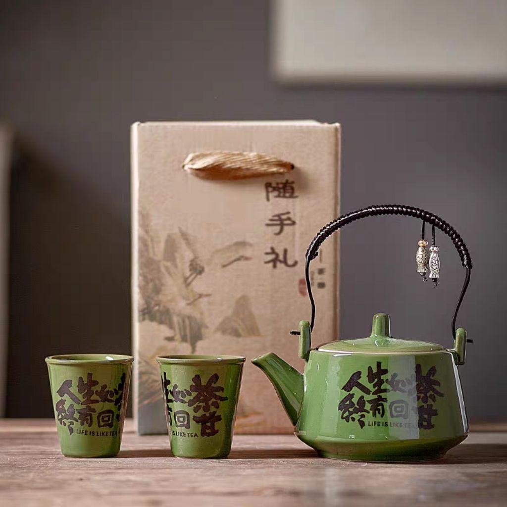 Teko set keramik Chinese Sebagai hadiah pertemuan, tahunan, dll.