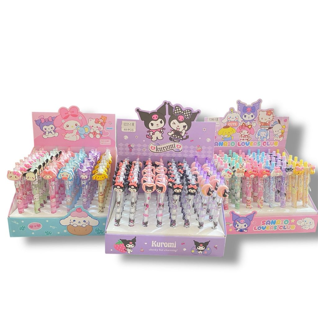 

1 Box (48 Pcs) Pulpen Gel Premium Bolpoin Fancy Murah Pulpen Gel Karakter Imut Pulpen Gel 0.5mm