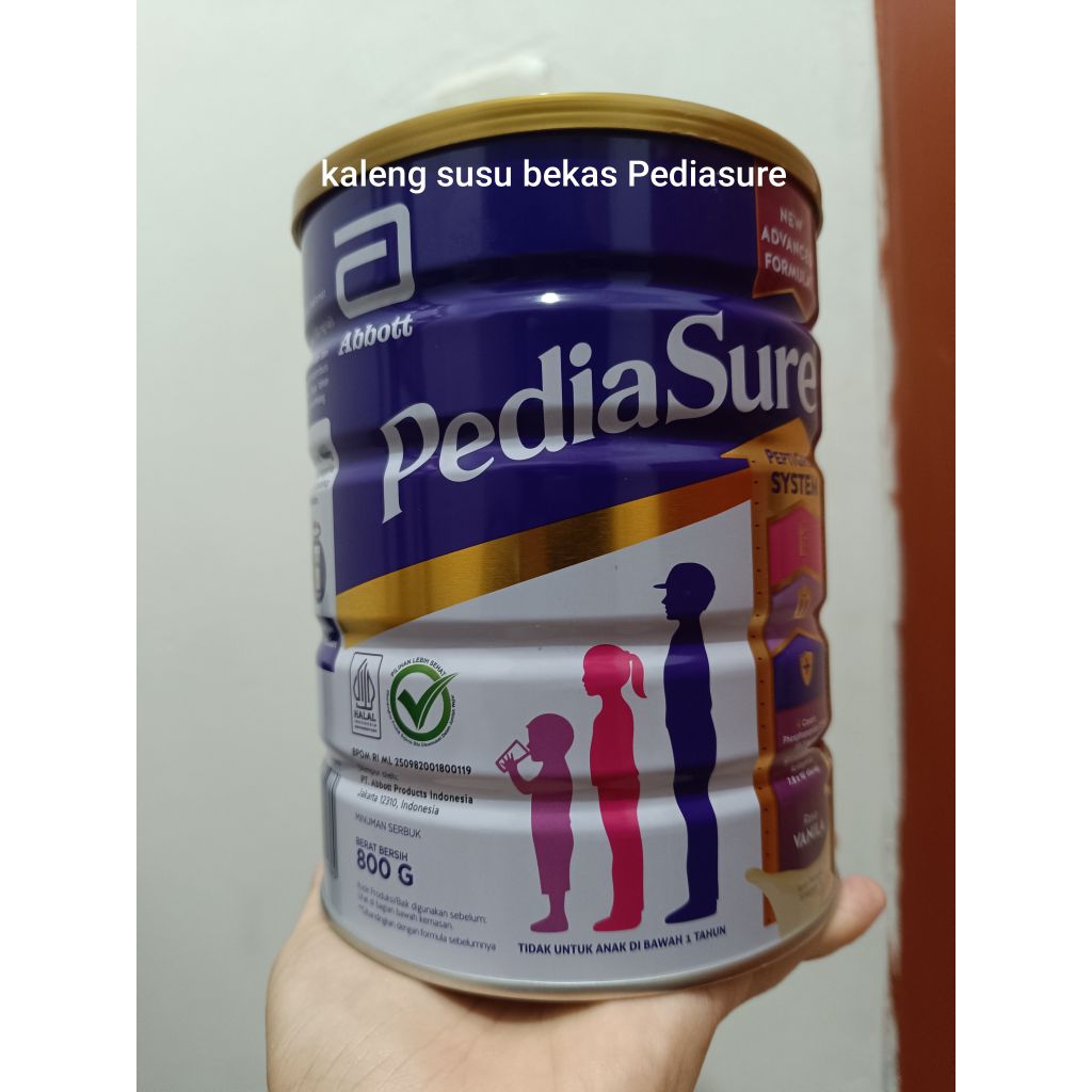 

Kaleng Susu Kosong Pediasure 800g dan 850gr rasa vanila