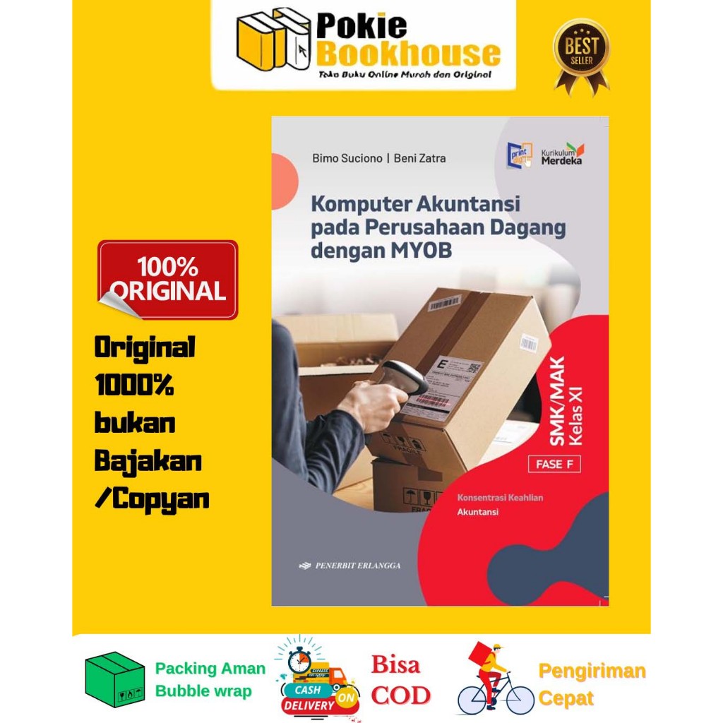 BEST SELLER KOMPUTER AKUNTANSI PERUSAHAAN DAGANG MYOB SMK/MAK KELAS 11 KURIKULUM MERDEKA - ERLANGGA