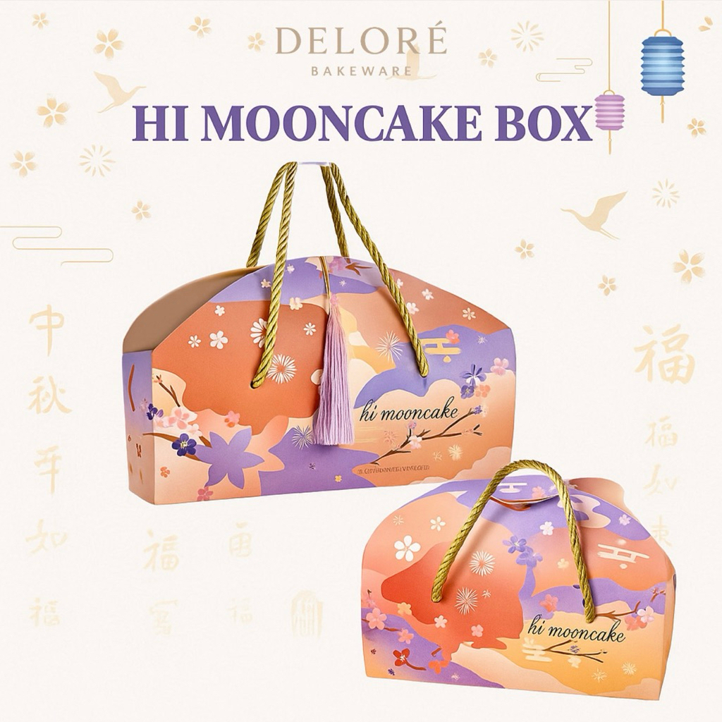 

DELORÉ Box Mooncake Jinjing Tasel / Mika Box Mooncake Case Mid Autumn Festival / Box Jinjing Kue Bulan Kelinci