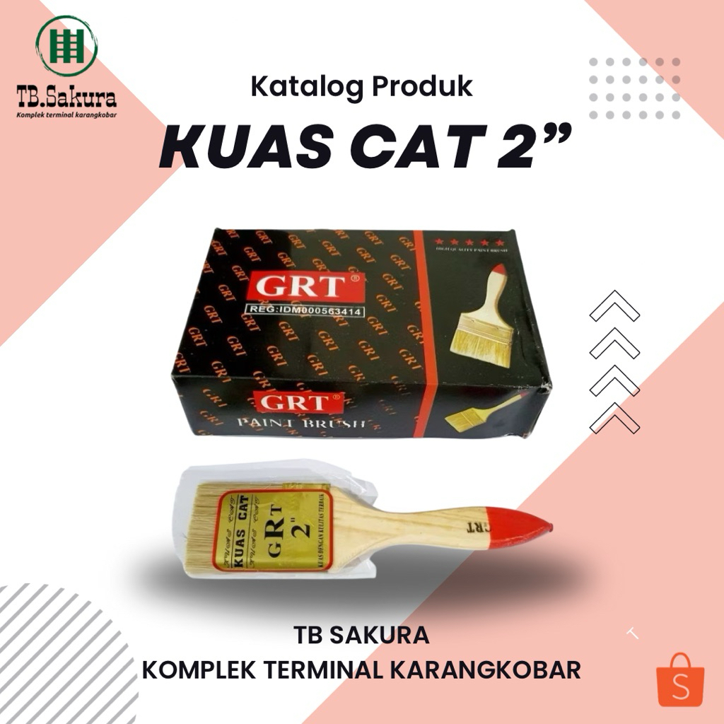 

Kuas Cat Kayu Besi Tembok GRT 2&quot; 2 Inch murah
