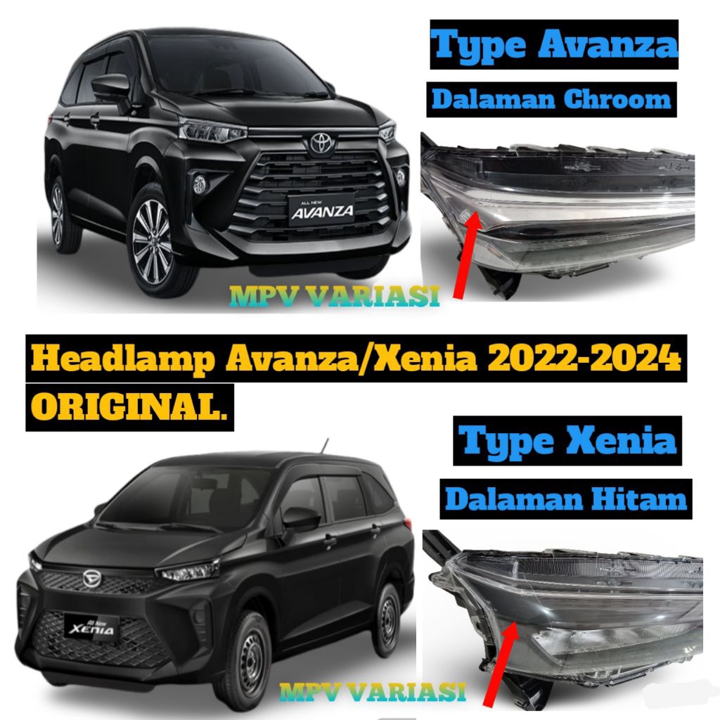 Lampu depan Avanza/Xenia Original 2022,2023,2024