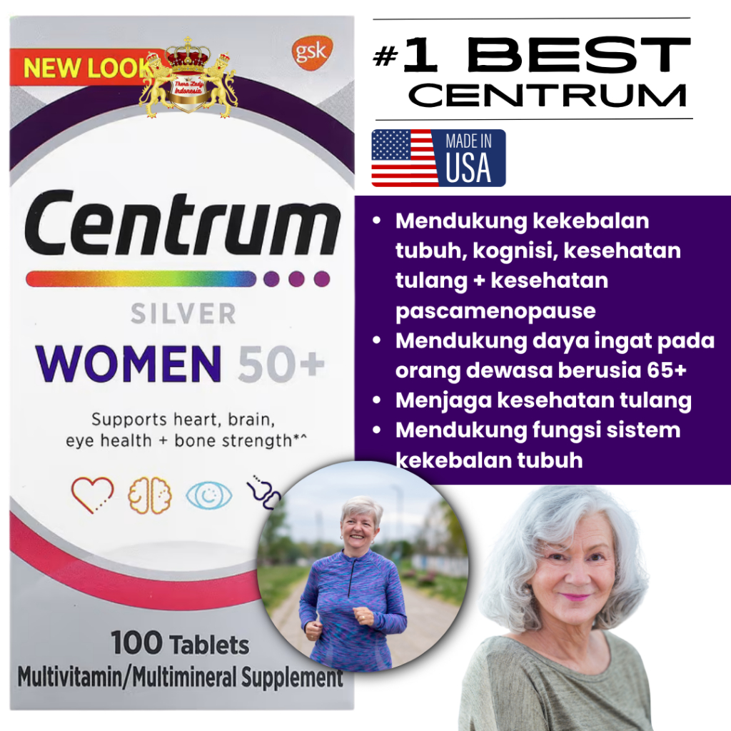 (ORI USA) CENTRUM FOR WOMEN 50+ SILVER KESEHATAN DAYA INGAT