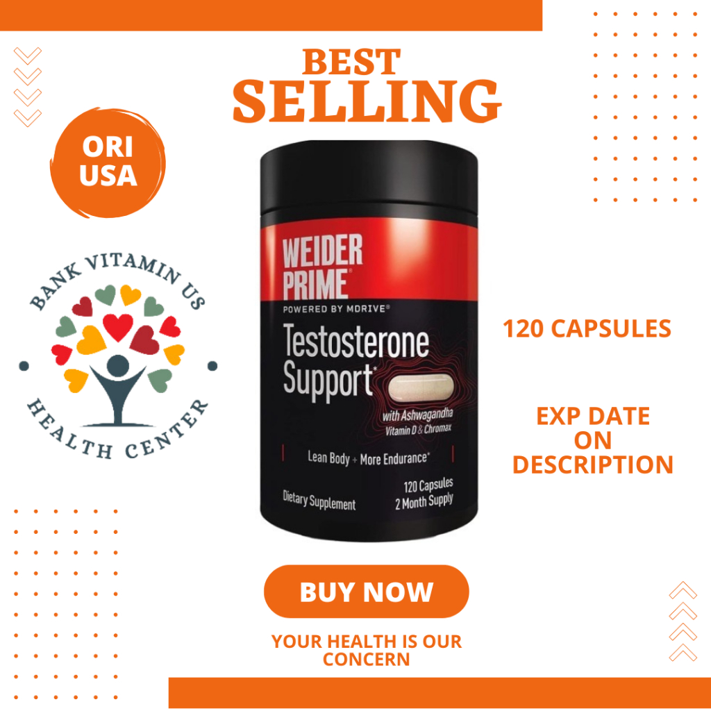 Weider Prime Testosterone 120 ct Meningkatkan hormon pria