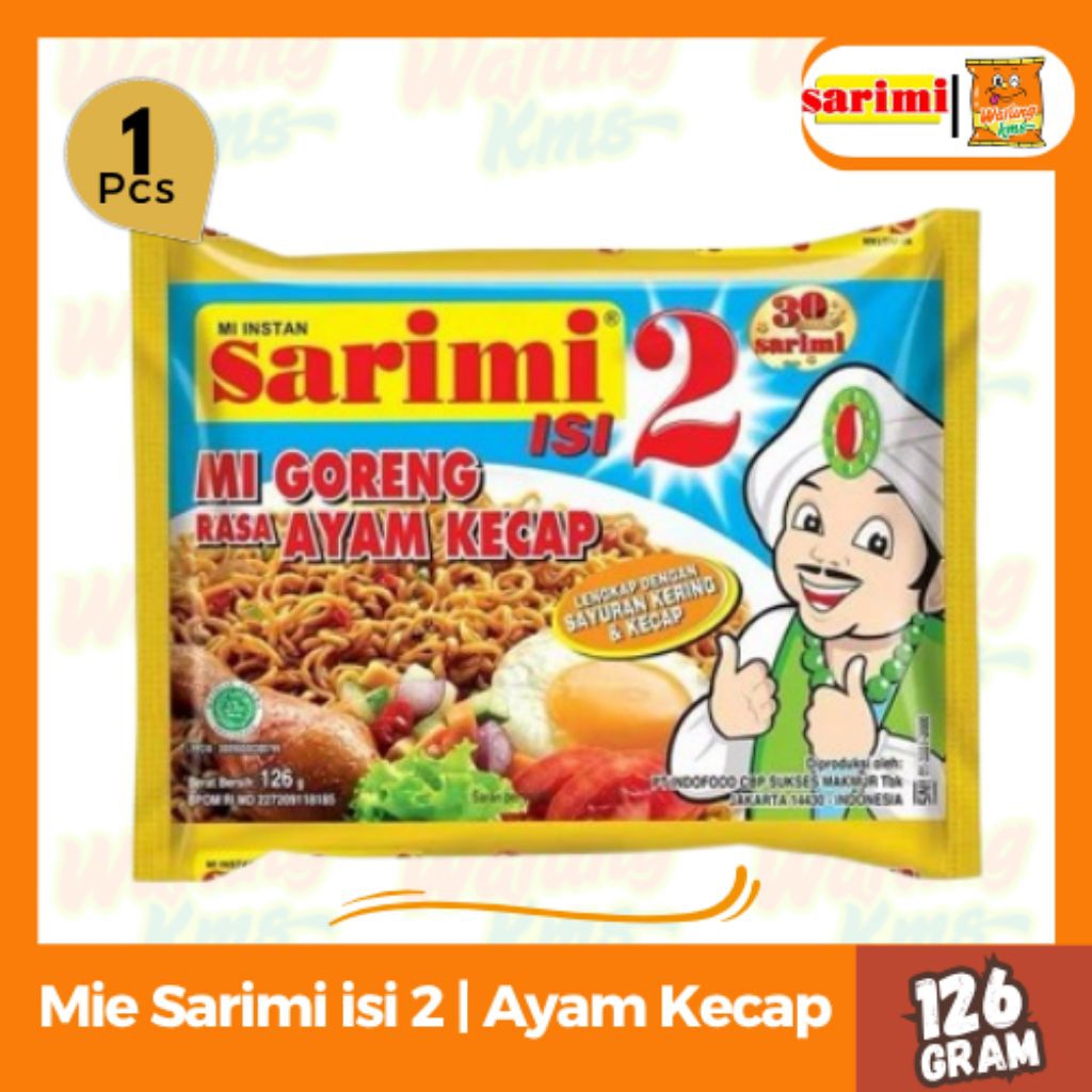 

Sarimi isi 2 Mi Goreng Rasa Ayam Kecap @126g Mie Enak