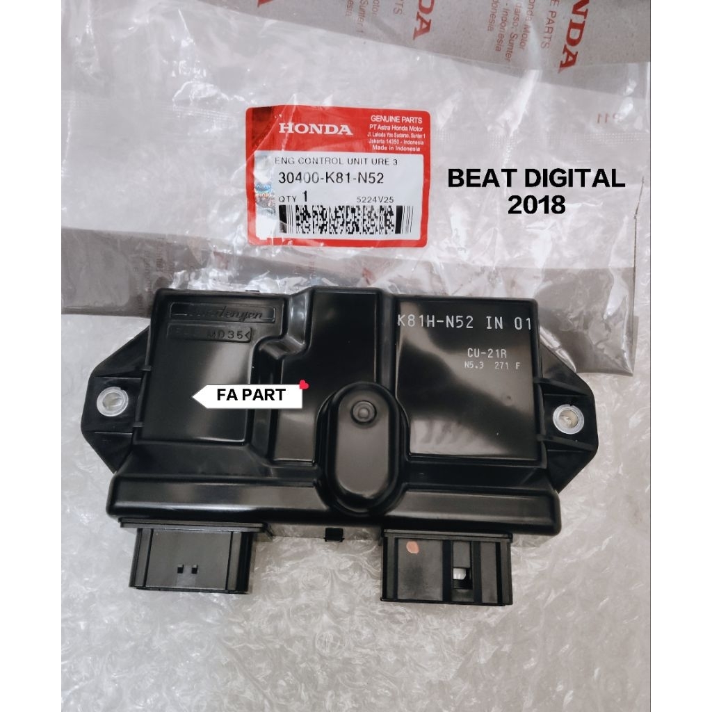 30400-K81-N52 CDI / ECU / ECM BEAT DIGITAL 2018