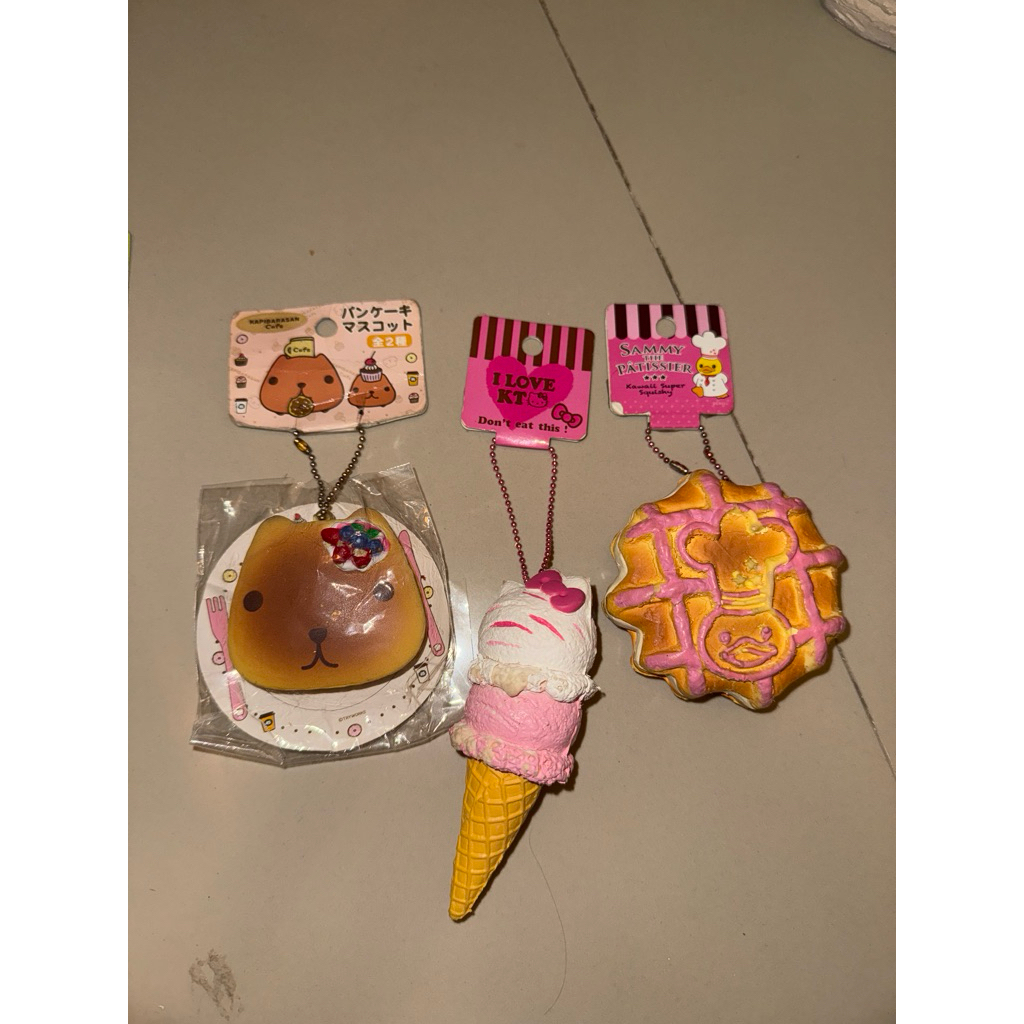 SQUISHY KAPIBARASAN PANCAKE, SANRIO ICE CREAM, SAMMY THE PATISSIER WAFFLE