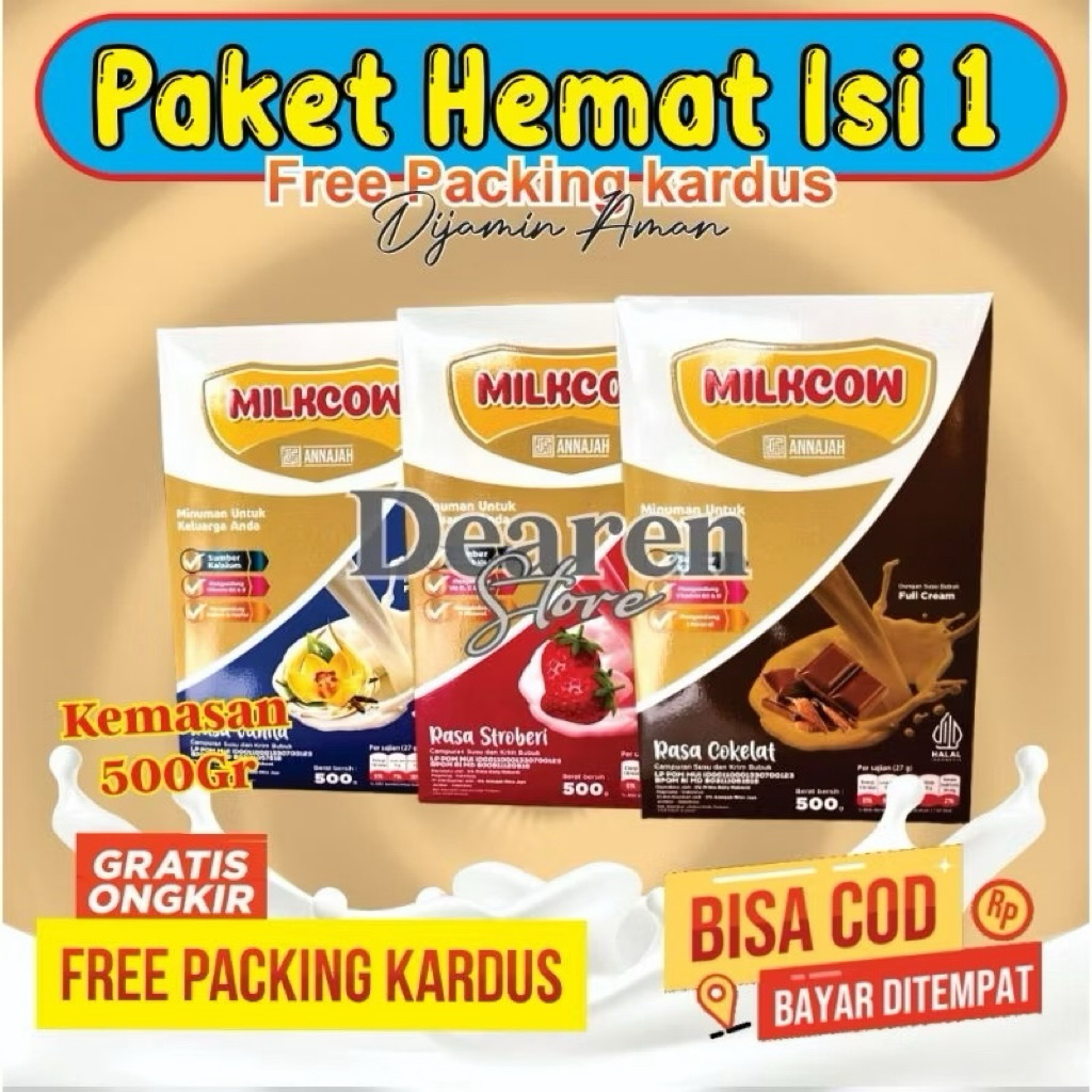 

MILKCOW Susu 1 Box kemasan 500 gram . free paking kardus Milkcow susu penggemuk badan penambah berat bada