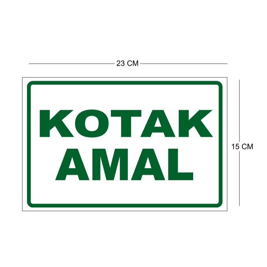 

STIKER SIGN KOTAK AMAL - GLOSY TAHAN NODA 23 X 15 CM - SIAP KIRIM