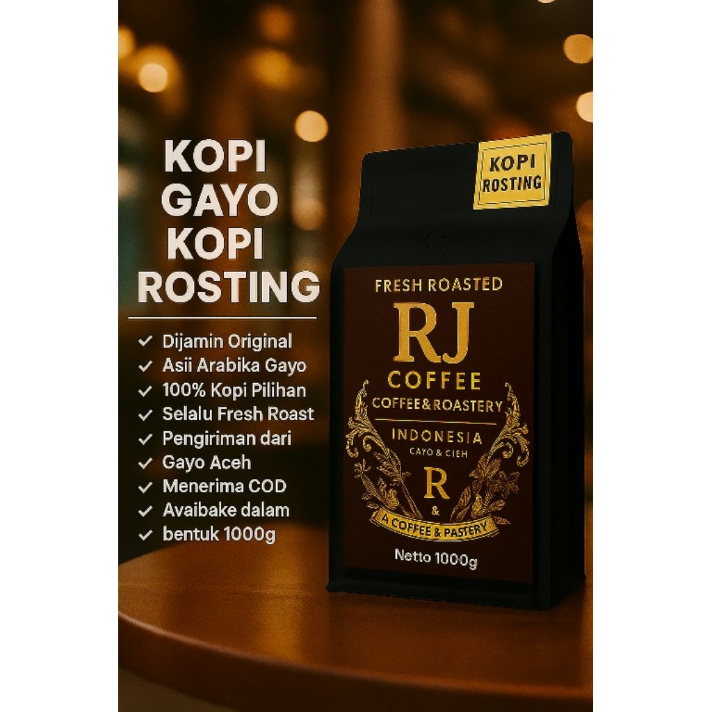 

Kupi ROASTING RJ Coffee fresh roasted asli Arabika Gayo kualitas premium
